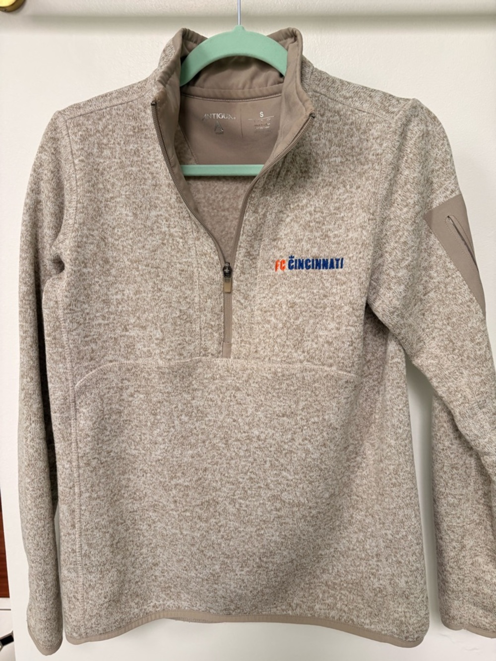 FC Cincinnati Quarter-Zip Pullover in Beige
